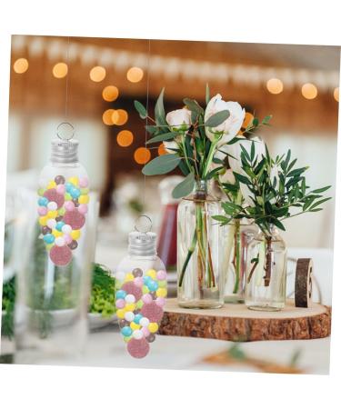 PRETYZOOM 24pcs Small Light Bulb Candy Bottle Ornament Plastic Containers Candy Packaging Bottle Party Bottle - Buy Online on GoSupps.com