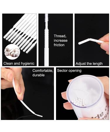 Dming 200 Pieces Disposable Micro Brush Applicator for Eyelash Extension & Makeup - Mini Cotton Swab Brushes (White) - Buy Online on GoSupps.com
