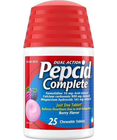 Pepcid Complete Chewables | Acid Reducer + Antacid Chews for Heartburn | Berry Flavor | 25 Ct - Buy Online on GoSupps.com