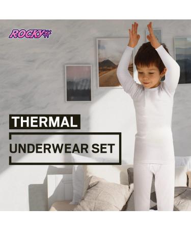 Rocky Boys Thermal Underwear Set - X-Small, White | Base Layer for Skiing & Extreme Cold - Buy Online on GoSupps.com