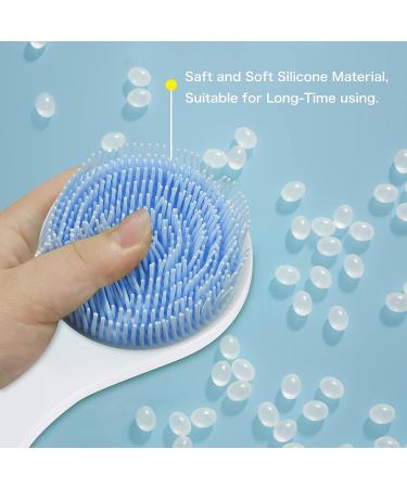 Silicone Baby Hair Brush & Comb Set with Mirror - 3 in 1 Grooming Kit for Newborns, Toddlers, Infants - Super Soft - Blue - Buy Online on GoSupps.com