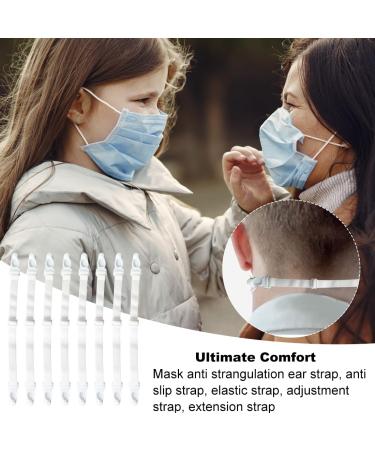 XIKSJW 8 Pieces Mask Extension & Back of Head Mask Hook - Adjustable Neck Strap Holder (White) - International Shipping Available - Buy Online on GoSupps.com