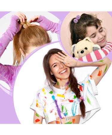 6 Pairs Bubble Ball Elastic Hair Ties - Assorted Acrylic Colorful Ponytail Holders for Girls, Women, Kids, and Toddlers - Buy Online on GoSupps.com