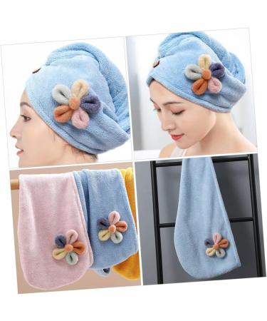 MERRYHAPY Coral Fleece Dry Hair Hat - Quick-Dry Shower Cap & Head Scarf for Women | Soft Turban | 63X25CM Blue Bath Towel - Buy Online on GoSupps.com