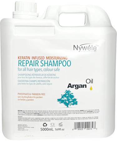Nywele Keratin Infused Moisturizing Repair Argan Oil Shampoo & Conditioner 5L - Buy Online on GoSupps.com