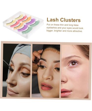 POPETPOP 5 Pairs Colored False Eyelashes Adhesive Eyelash Costumes Eyelashes Natural Eyelashes Faux Lashes Faux Eyelashes Halloween Lashes False Lashes Mermaid Fluffy 3d Imitation - Buy Online on GoSupps.com