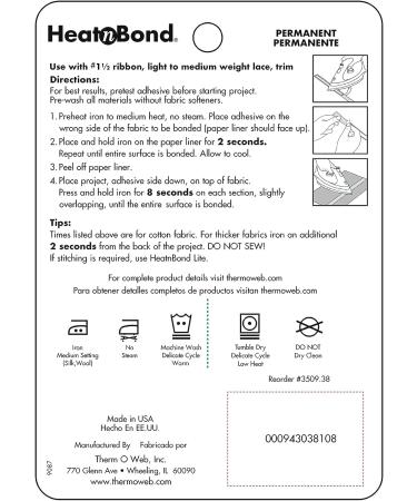 HeatnBond UltraHold Iron-On Adhesive - 3/8 x 10 Yards - Buy Online on GoSupps.com