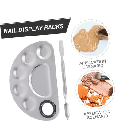 minkissy 1 Set Palette Nail Paint Display Boards Manicure Art Tools Manicure Display Boards Manicure Paint Trays Nail Display Racks Nail Art Tools Nail Polish Mixed Board Stainless Steel 12.5X9.5X1.5CM Silver - Buy Online on GoSupps.com