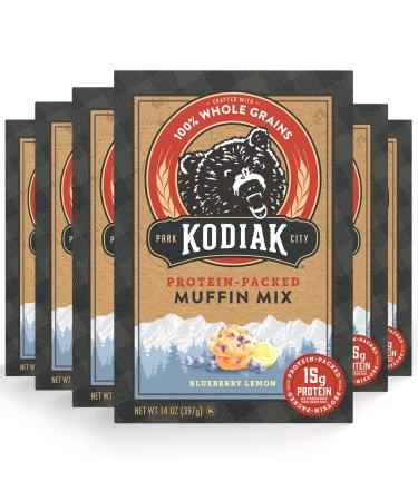 Kodiak Cakes Power Bake Muffin Mix - Blueberry Lemon High Protein Breakfast Muffin Mix - 100% Whole Grain Blueberry Muffins Baking Mix, 14 Ounce (Pack of 6) Blueberry Lemon - Pack of 6 - Buy Online on GoSupps.com