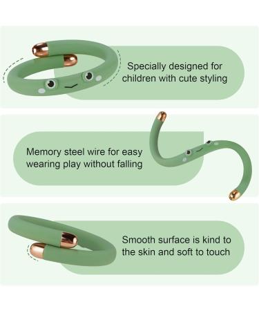 Mosquito Repellent Bracelets for Kids & Toddlers - Reusable DEET-Free Waterproof Insect Bands for Outdoor Travel - Green - Buy Online on GoSupps.com