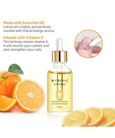 Nail Cuticle Oil - Strengthening & Nourishing Nail Care Oil for Healthy Nails & Cuticles | Vitamin E Formula with Pipette for Hands & Feet - Buy Online on GoSupps.com
