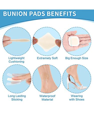 Gel Blister Bandages for Feet - 20ct Hydrocolloid Waterproof Cushions for Heel Toe & Foot Relief - Buy Online on GoSupps.com