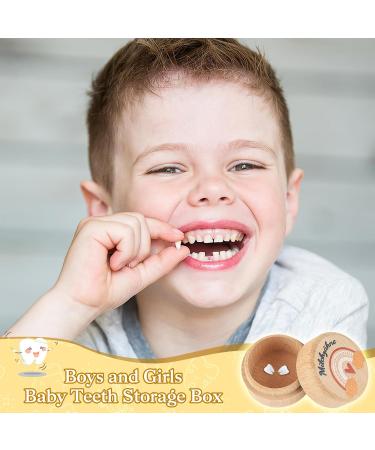 Personalized Wooden Milk Tooth Box for Girls | Unique Baptism & Birthday Gift Ideas | Keepsake for Baby Teeth - Buy Online on GoSupps.com