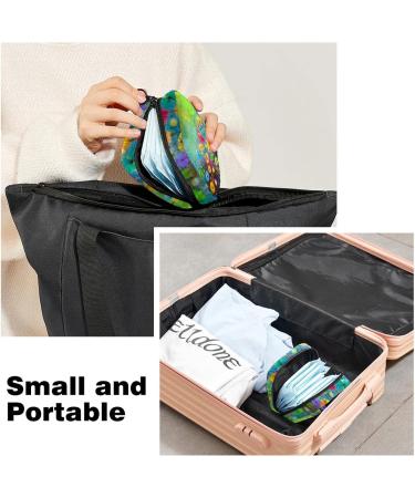 Floral Watercolor Menstruation Pad Bag with Zipper | Women's Tampon & Napkin Bag | Stylish Collective Bags for Girls - Buy Online on GoSupps.com