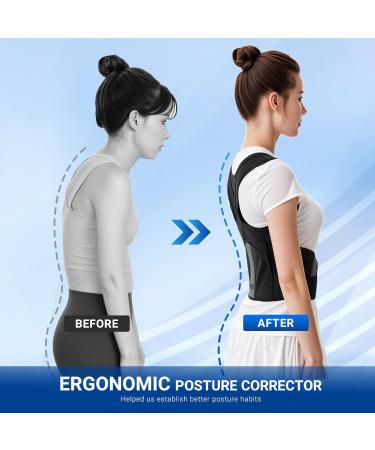 Buy Posture Corrector for Women - Adjustable Back Brace & Neck Shoulder Pain Relief - Lumbar Support (Small) - International Shipping Available - Buy Online on GoSupps.com