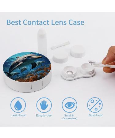 Shop Dolphins Print Contact Lens Case - Travel-Friendly Lens Care Box for International Shipping - Buy Online on GoSupps.com