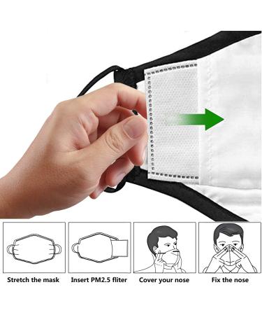 Euroca Face Masks Reusable with Filters Made from Cotton Fabric Washable With Nose Clips Adjustable Ear Loop For Men Women Teens -2 Filters Included ... - Buy Online on GoSupps.com