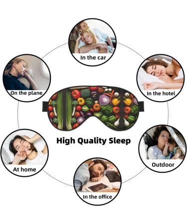 Ultra-Soft Light-Blocking Eye Mask | Various Vegetables Print for Optimal Comfort & Restful Sleep | International Shipping Available - Buy Online on GoSupps.com
