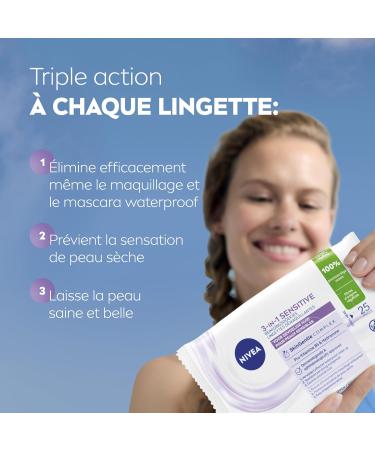  NIVEA NIVEA Cleansing Makeup Remover Wipes for Sensitive Skin - Enriched with Dexpanthenol - 25 Wipes - Buy Online on GoSupps.com
