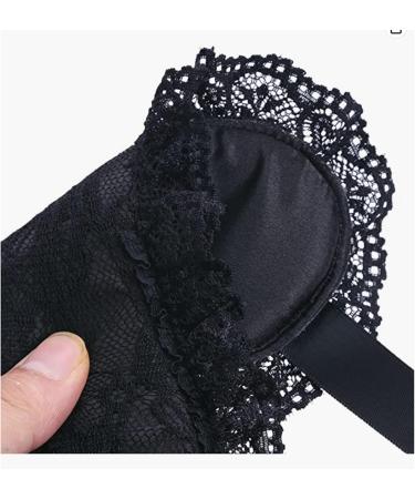Soft Lace Eye Mask - Adjustable Comfortable Sleep Mask for Travel & Meditation | Black Party Ribbon Accessories - Buy Online on GoSupps.com