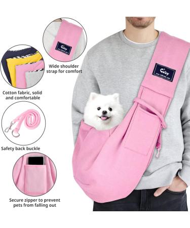 Cuby Dog Carrier Bag for Pets - Adjustable Soft Bag for Dogs & Cats - Turnable Design Ideal for Puppies & Small Dogs - Classic Pink - Buy Online on GoSupps.com