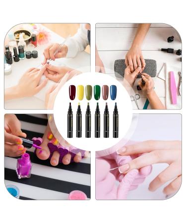 Gel nail polish pens - quick-drying paint pens 6 colors | Gel manicure polish pen. No UV design for safer and more convenient application. - Buy Online on GoSupps.com