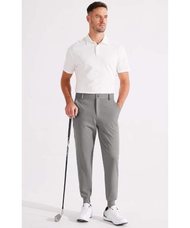 Libin Men's Golf Pants - Stretch Slim Fit Jogging Suit Pants Gray XL | Comfortable Chino Fabric with Pockets for Sports - Buy Online on GoSupps.com
