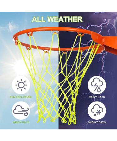 Glow Basketball Net - Heavy Duty Replacement 12 Loop Nightlight Hoop Net - Luminous Green for Indoor & Outdoor Play - Buy Online on GoSupps.com
