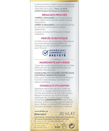 NIVEA LUMINOUS630 Dark Spot Solution Advanced Face Serum for All Skin Types Dark Spot Serum Visibly Reduces Dark Spots in Just 2 Weeks Hyaluronic Acid Serum Dermatologically-Tested Skin Care 30mL - Buy Online on GoSupps.com