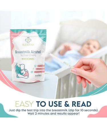 Breast Milk Alcohol Testing Strips (13 Pack) - Quick Results, Easy to Use at Home - Detect Alcohol Levels in Breast Milk - Individually Wrapped - Results in 2 Minutes - 13 Count Pack - Buy Online on GoSupps.com