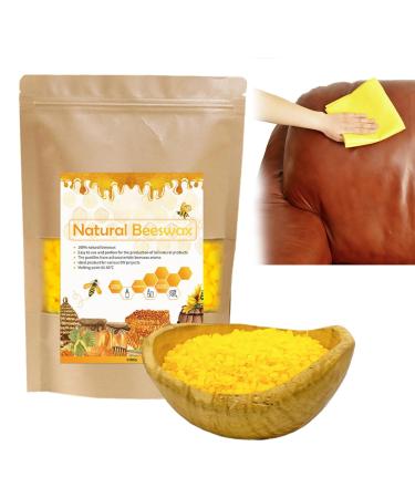 Yellow Natural Beeswax Pellets - Yellow Polish Wax Natural Furniture Wax Pellets | Beeswax Wood Furniture Polish and Conditioner for Furniture Woodwork Chairs Cabinets