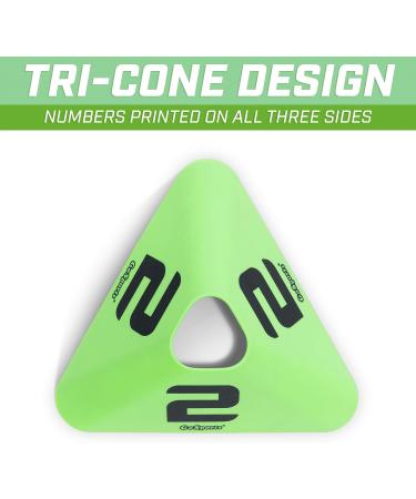 GoSports Modern Sports Cones - 12 Pack with Numbered Cones for Soccer, Basketball, Football & More - Buy Online on GoSupps.com