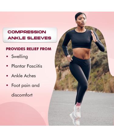 Ankle Brace for Men Women & Youth - Superior Sprained Ankle Support Sleeve for Running & Sports - Pink L/XL Compression Stabilizer & Wrap Support - Buy Online on GoSupps.com