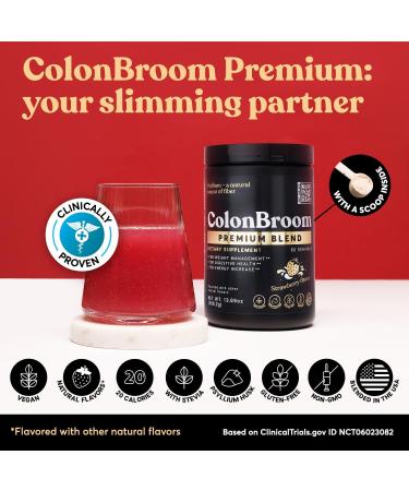 ColonBroom Premium Psyllium Husk Powder (Strawberry 60 Servings) + Shaker Bottle for Colon Broom Fiber Powder Drink Bundle - Colon Cleanse for Bloating Relief & Gut Health - Fiber Powder Supplement - Buy Online on GoSupps.com