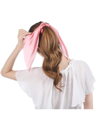 Satin Scarf Hair Scrunchies Set - Funtopia 10Pcs Ribbon Bow Scrunchies | Includes 5 Satin Hair Scarf & 5 Bunny Ear Scrunchies | Soft Hair Ties for Women and Girls - Buy Online on GoSupps.com