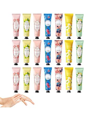 Cerioll 21 Pcs Mini Hand Cream Set Moisturizing and Moisturizing Hand Cream for Mother's Day Valentine's Day Birthday Christmas New Year with 7 Fragrances (30g)