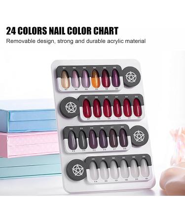 Nail Color Display Card Light weighted Nail Color Display Board Detachable Easy To Polish Transparent for Nail Salons for Painting for Showing for Beginners - Buy Online on GoSupps.com