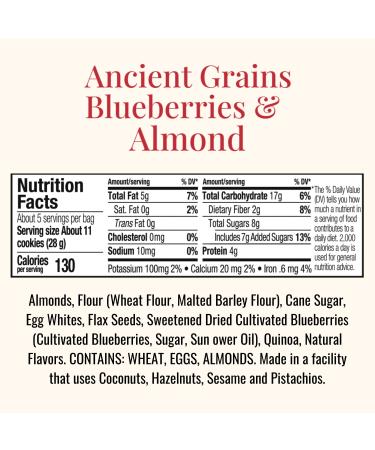 Almondina Almond Bites with Blueberries & Ancient Grains - 5 oz (142 g) | Healthy Snack - Buy Online on GoSupps.com