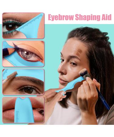 Eyeliner Stencils Aid 2 Pcs Silicone Eyeliner Tool Eyeliner Applicator Tool for Eyelash Lipstick Eyeliner (Blue) - Buy Online on GoSupps.com