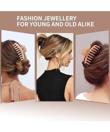 4-Piece Hair Clip Set - 11cm Matte Clips for Thick & Thin Hair - Stylish Hair Accessories & Perfect Gift - Buy Online on GoSupps.com