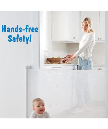 Cumbor Retractable Baby Gate for Stairs & Pets | 33 Tall Safety Gate for Kids | Indoor/Outdoor Mesh Dog Gate (White) - Buy Online on GoSupps.com