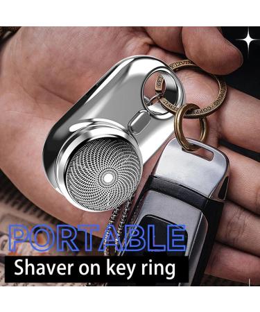 Mini Shave Portable Electric Shaver for Men - Wet Dry Rechargeable Travel Razor (Silver - Buy Online on GoSupps.com