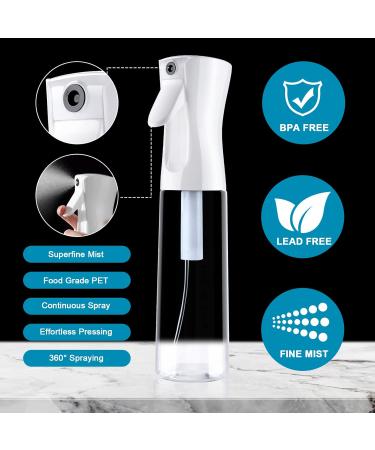 Uraqt 300ml Salon Water Spray Bottle for Hairdressers - White Transparent Hair Tool - Buy Online on GoSupps.com