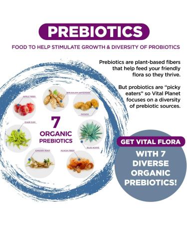 Vital Planet - Vital Flora Women Over 55 Daily Probiotic 60 Billion CFU Diverse Strains Organic Prebiotics Vaginal and Immune Support Digestive Health Probiotics for Women 30 Capsules - Buy Online on GoSupps.com