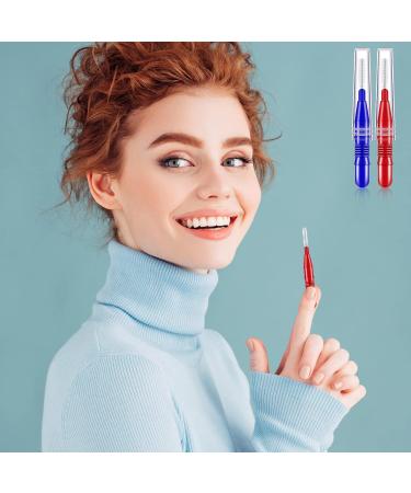 100 Interdental Brushes - Dental Toothpick Cleaner Tool (Red & Blue) for Optimal Oral Care - Buy Online on GoSupps.com