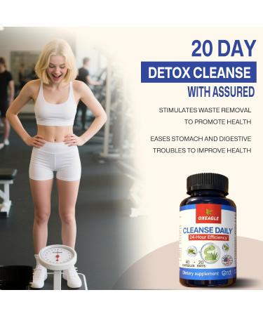 CRDT Gut Cleanse Detox for Women, Colon Cleanse & Gentle Herbal Supplements for Men, Powered with Senna Leaves, Plum, Chrysanthemum, Acacia Gum & Aloe Vera 40 Capsules (A01) - Buy Online on GoSupps.com
