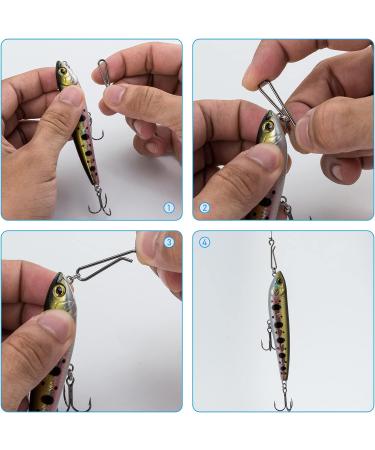 Dr.Fish 50 Pack Stainless Steel Quick Change Fishing Clips - Fast Snaps for Lures and Baits | Downward Opening | Freshwater | 1-22LB - Buy Online on GoSupps.com