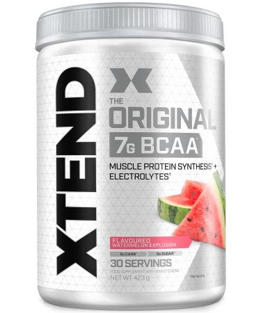 XTEND Original BCAA Powder Watermelon Explosion | Branched Chain Amino Acids Supplement | 7g BCAAs + Muscle Supplements | Electrolytes for Recovery | Amino Energy Post-Workout | 30 Servings Watermelon Explosion 30 Servings (Pack of 1)