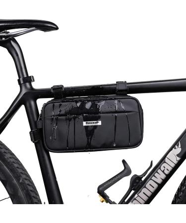Wildken 100% Waterproof Bicycle Handlebar Bag | Multifunctional Front Pocket & Shoulder Bag with Rain Cover (Black) - Buy Online on GoSupps.com
