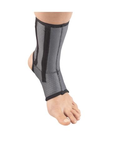 Champion Ankle Brace Open Heel Flexible Support Stays Airmesh Fabric Grey Small